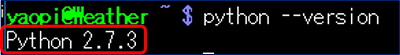 Pythonのバージョンを確認する