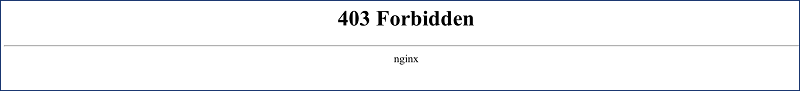 外部のアドレスからのアクセスは、「403 Forbidden」になる