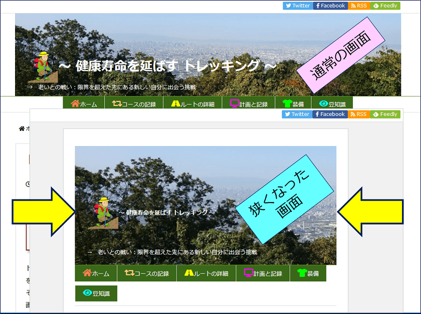 WordPressのテーマ「Luxeritas」を使用したサイトで、突然、画面の表示サイズが狭くなる