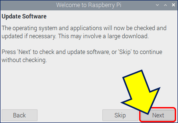 「Update Software」画面