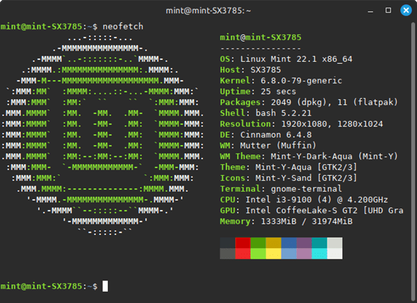 システム情報を表示するコマンド