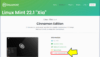 「Cinnamon Edition」の画面が表示されるので、「Torrent Download: 64-bit」をクリックする