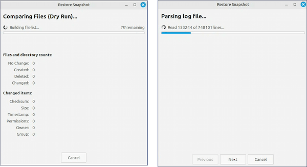 復元が始まるので、画面の指示に従う
