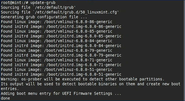 設定ファイルを再生成